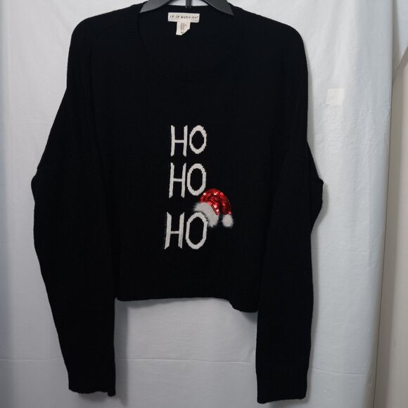 IF IT WERE ME LONG SLEEVE HO HO HO CHRISTMAS SWEATER - Picture 1 of 15
